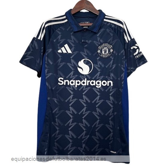 Nuevo Tailandia 2ª Camiseta Manchester United 24/25 Azul Baratas